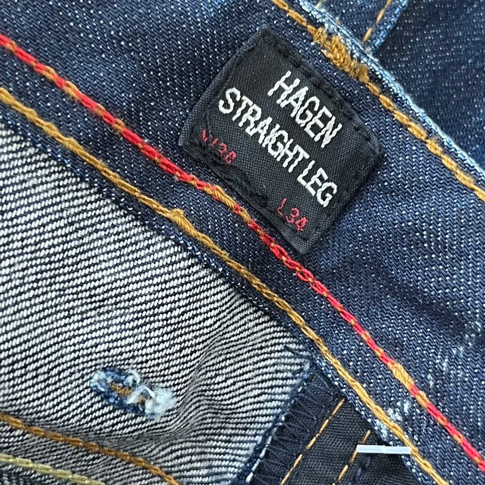 Cult of Individuality Hagen Straight Japanese Selvedge Denim Jeans Crinkle NWT - Picture 6 of 9
